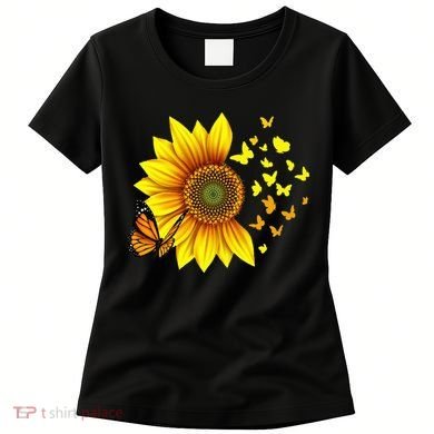 Sunflower Butterflies Design Women's T-Shirt