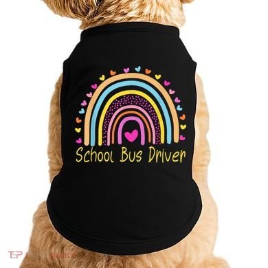 School Bus Driver Rainbow Doggie Tank