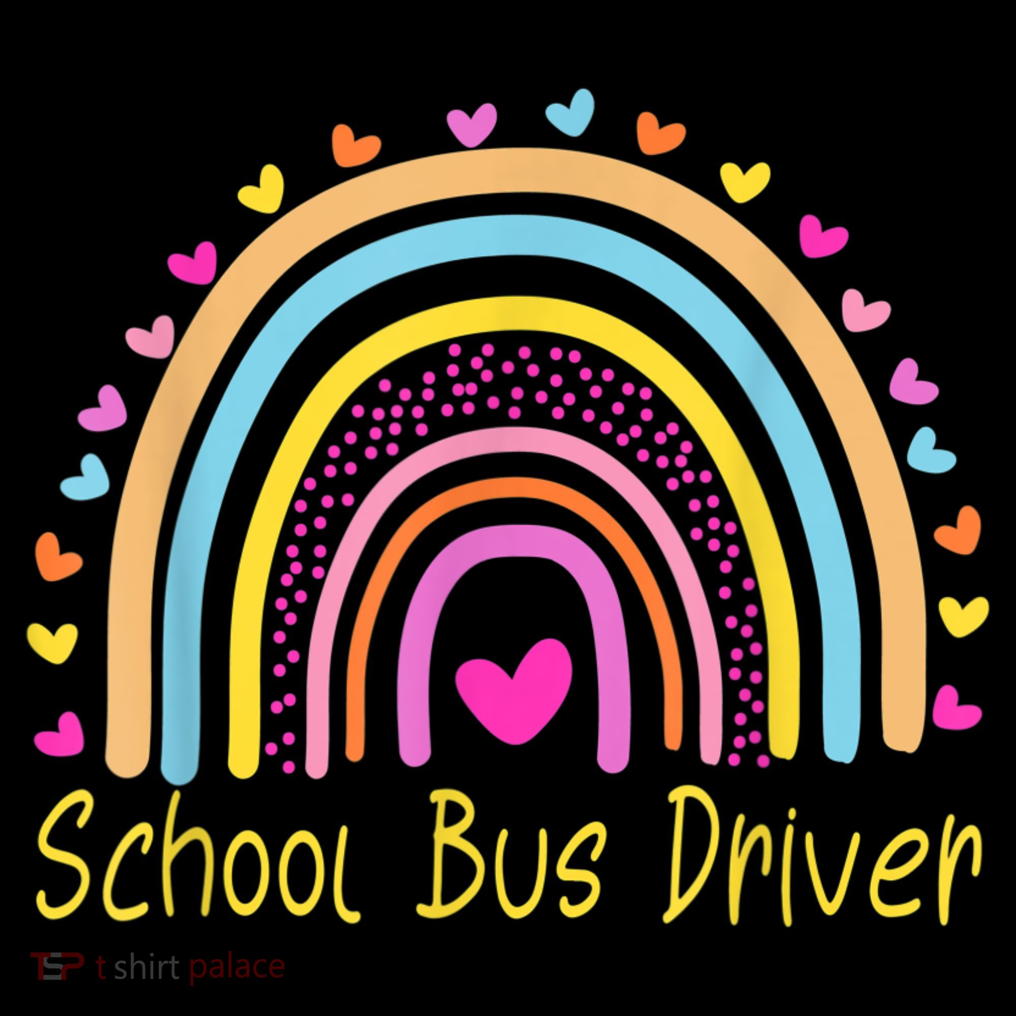 School Bus Driver Rainbow Doggie Tank