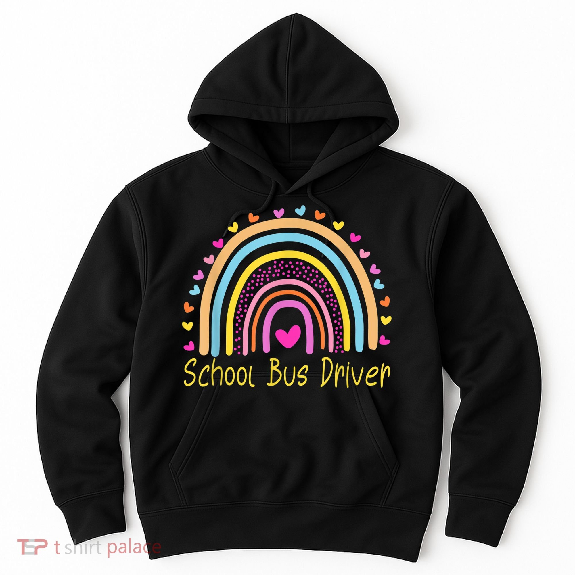 School Bus Driver Rainbow Hoodie