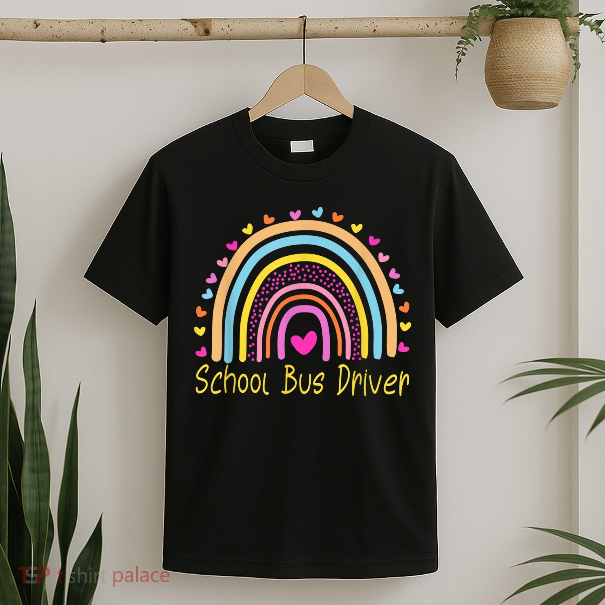 School Bus Driver Rainbow T-Shirt
