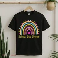 School Bus Driver Rainbow T-Shirt thumb 2