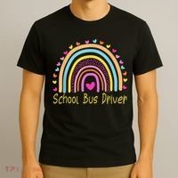School Bus Driver Rainbow T-Shirt thumb 3
