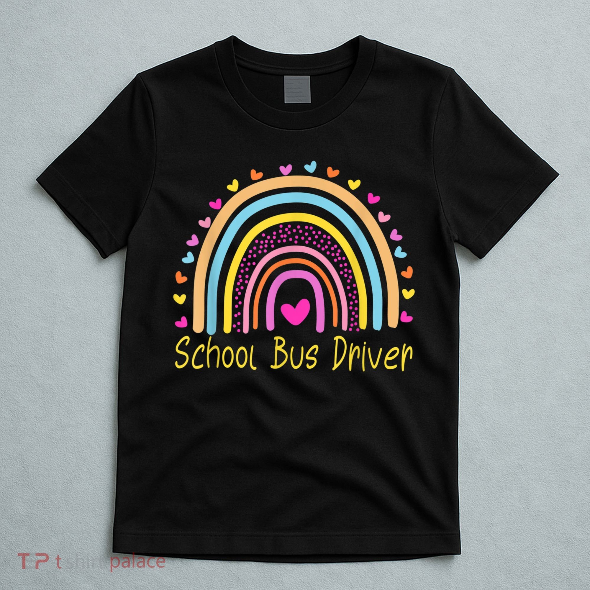 School Bus Driver Rainbow T-Shirt