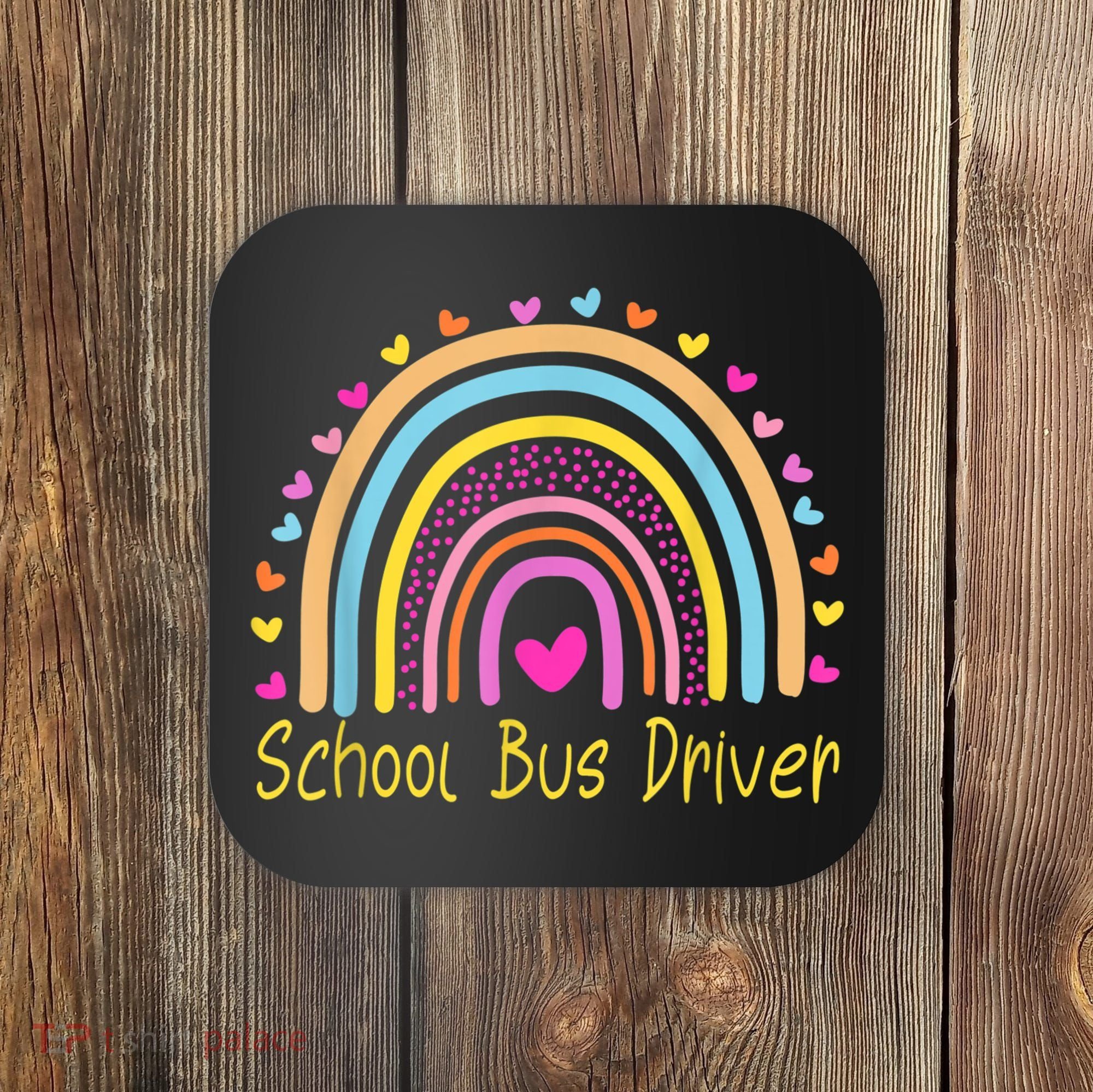 School Bus Driver Rainbow Coaster
