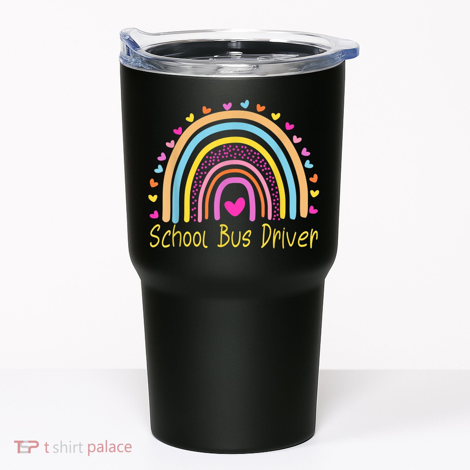 School Bus Driver Rainbow Tumbler