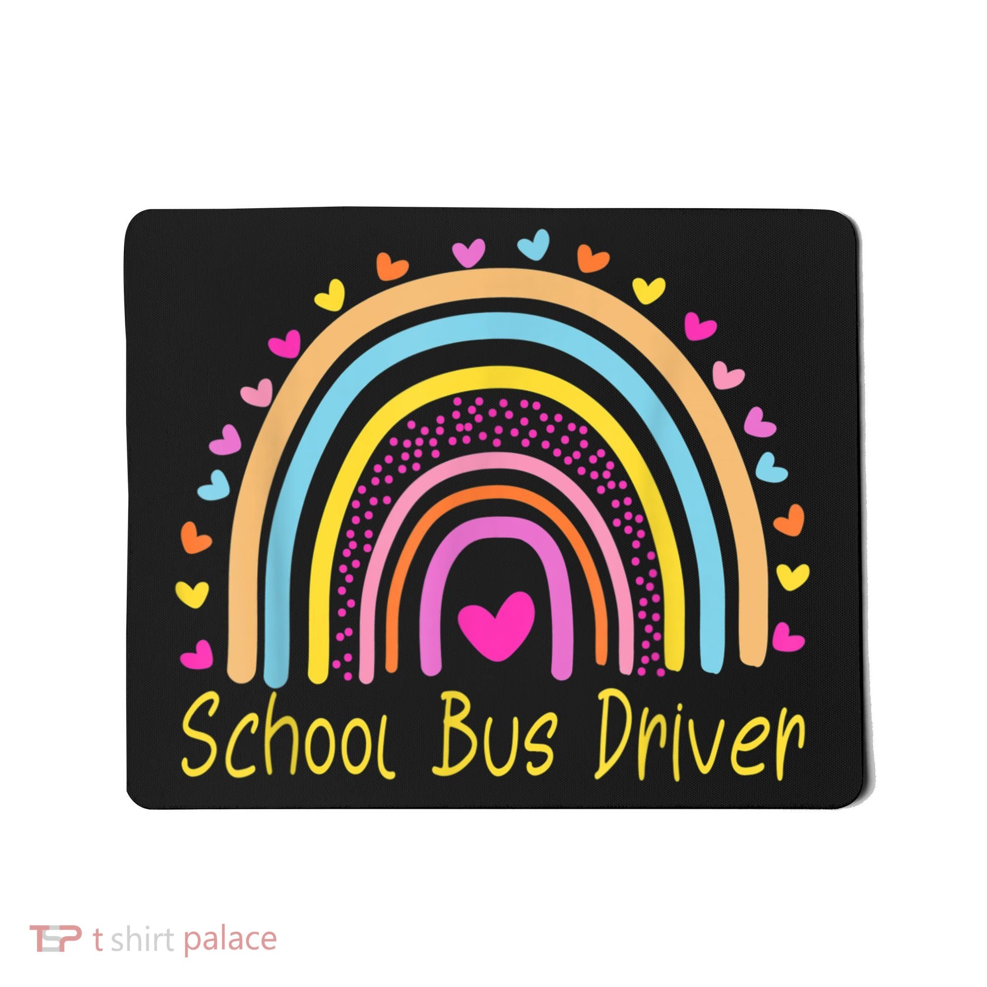 School Bus Driver Rainbow Mousepad