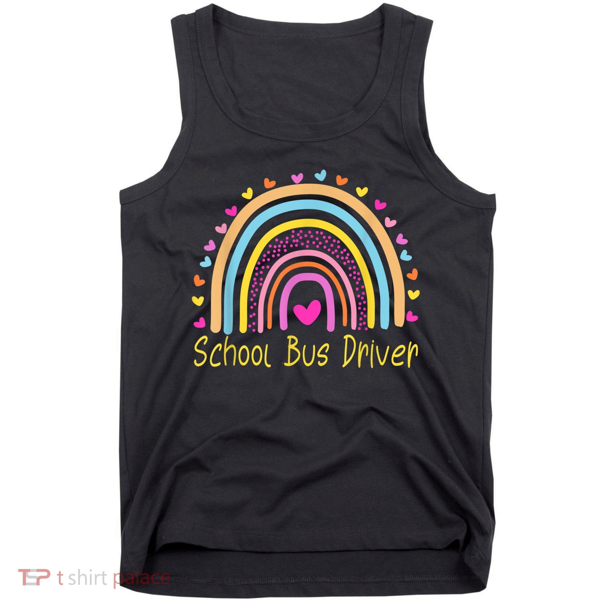School Bus Driver Rainbow Tank Top