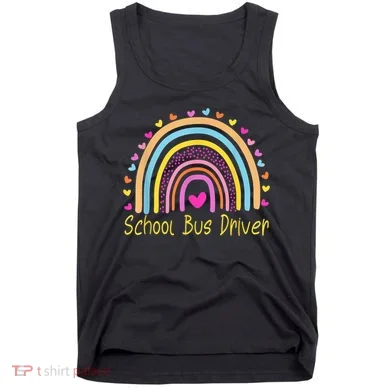 School Bus Driver Rainbow Tank Top