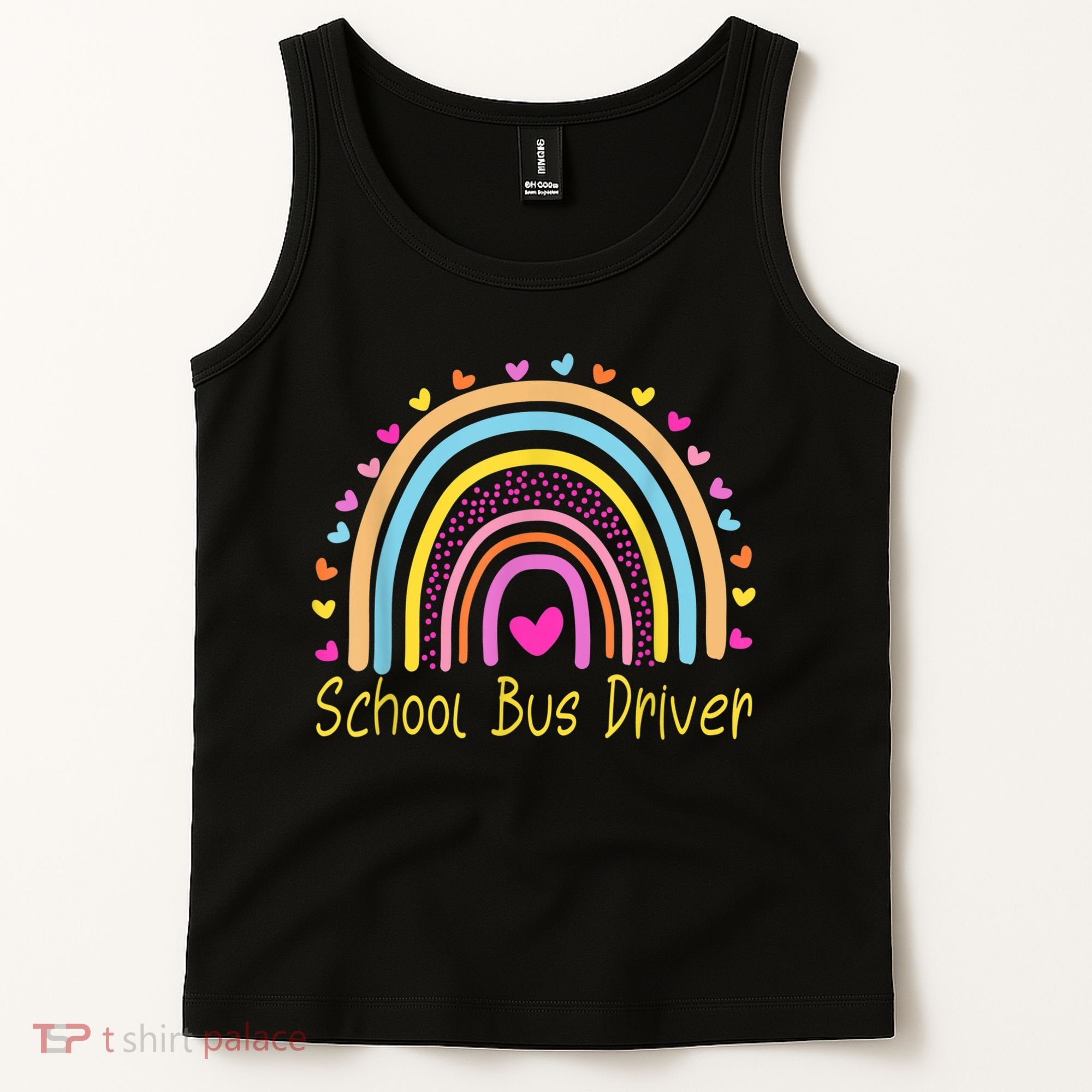 School Bus Driver Rainbow Tank Top