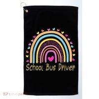 School Bus Driver Rainbow Golf Towel thumb 0