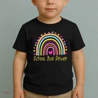 School Bus Driver Rainbow Toddler T-Shirt thumb 2