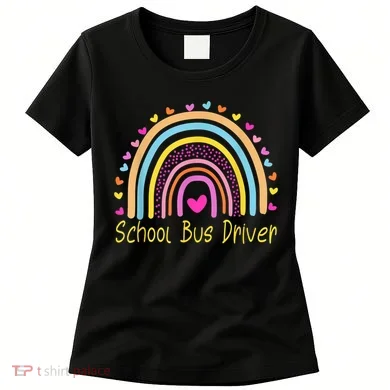 School Bus Driver Rainbow Women's T-Shirt