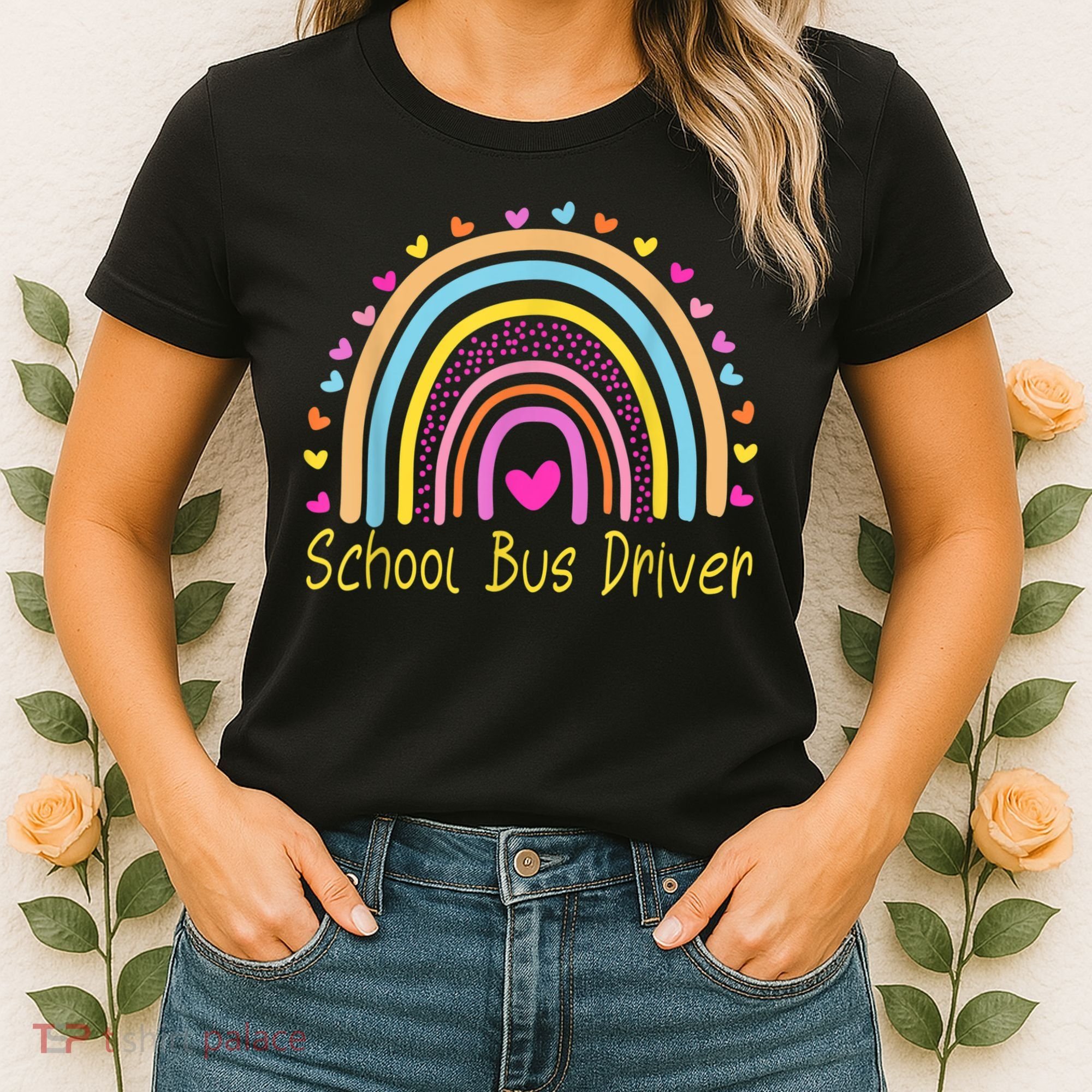 School Bus Driver Rainbow Women's T-Shirt