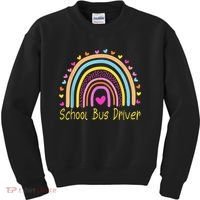 School Bus Driver Rainbow Kids Sweatshirt thumb 0