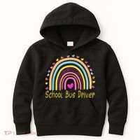 School Bus Driver Rainbow Kids Hoodie thumb 0
