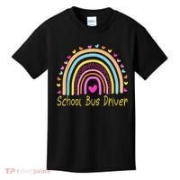 School Bus Driver Rainbow Kids T-Shirt thumb 0