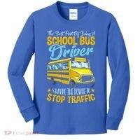 School Bus Driver Can Stop Traffic Gift School Bus Gift Cool Gift Kids Long Sleeve Shirt thumb 0