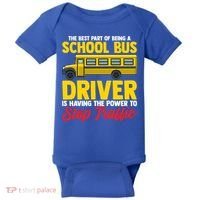 School Bus Driver Can Stop Traffic School Bus Gift Cool Gift Baby Bodysuit thumb 0