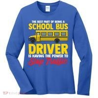 School Bus Driver Can Stop Traffic School Bus Gift Cool Gift Women's Long Sleeve Shirt thumb 0