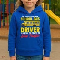 School Bus Driver Can Stop Traffic School Bus Gift Cool Gift Kids Hoodie thumb 3