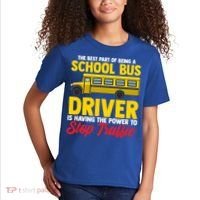 School Bus Driver Can Stop Traffic School Bus Gift Cool Gift Kids T-Shirt thumb 2