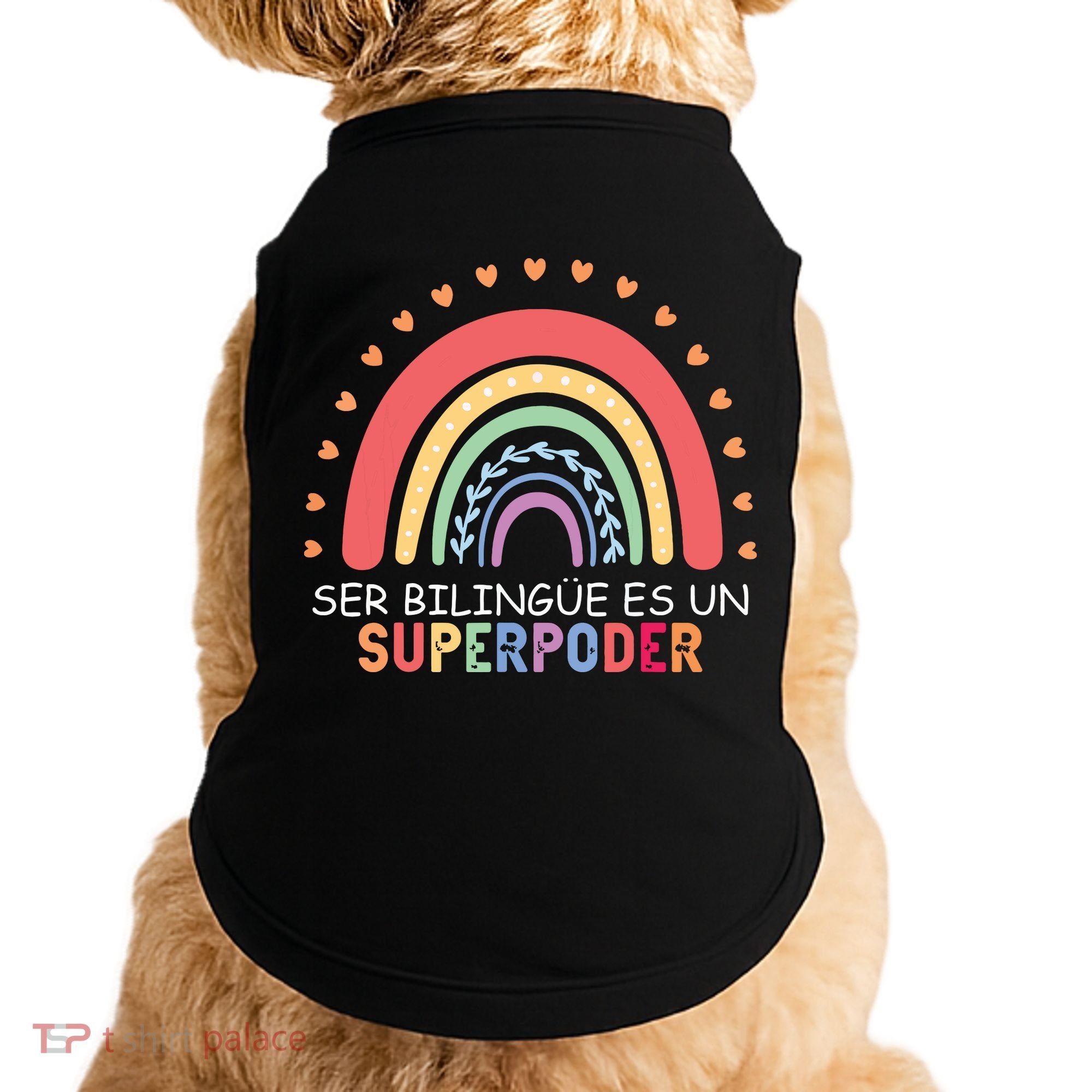 Ser Bilingue Es Un Superpoder Spanish Teacher Back To School Doggie Tank