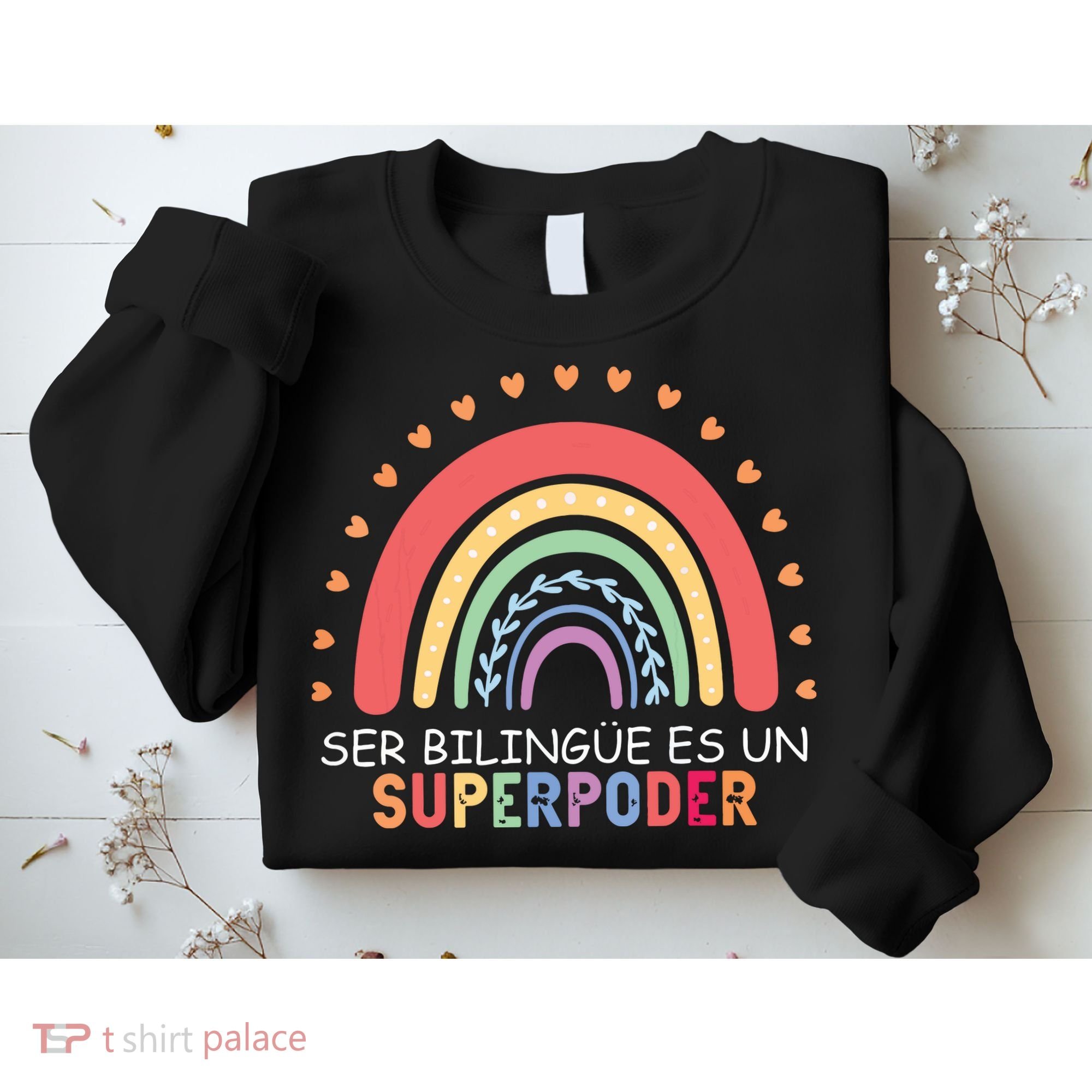 Ser Bilingue Es Un Superpoder Spanish Teacher Back To School Sweatshirt