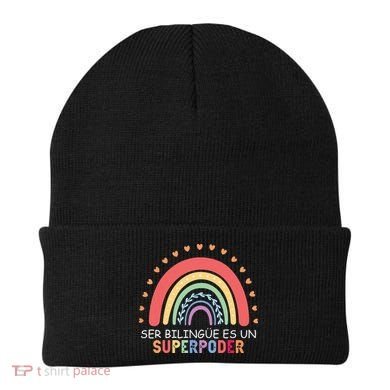 Ser Bilingue Es Un Superpoder Spanish Teacher Back To School Beanie