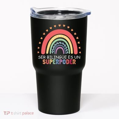 Ser Bilingue Es Un Superpoder Spanish Teacher Back To School Tumbler