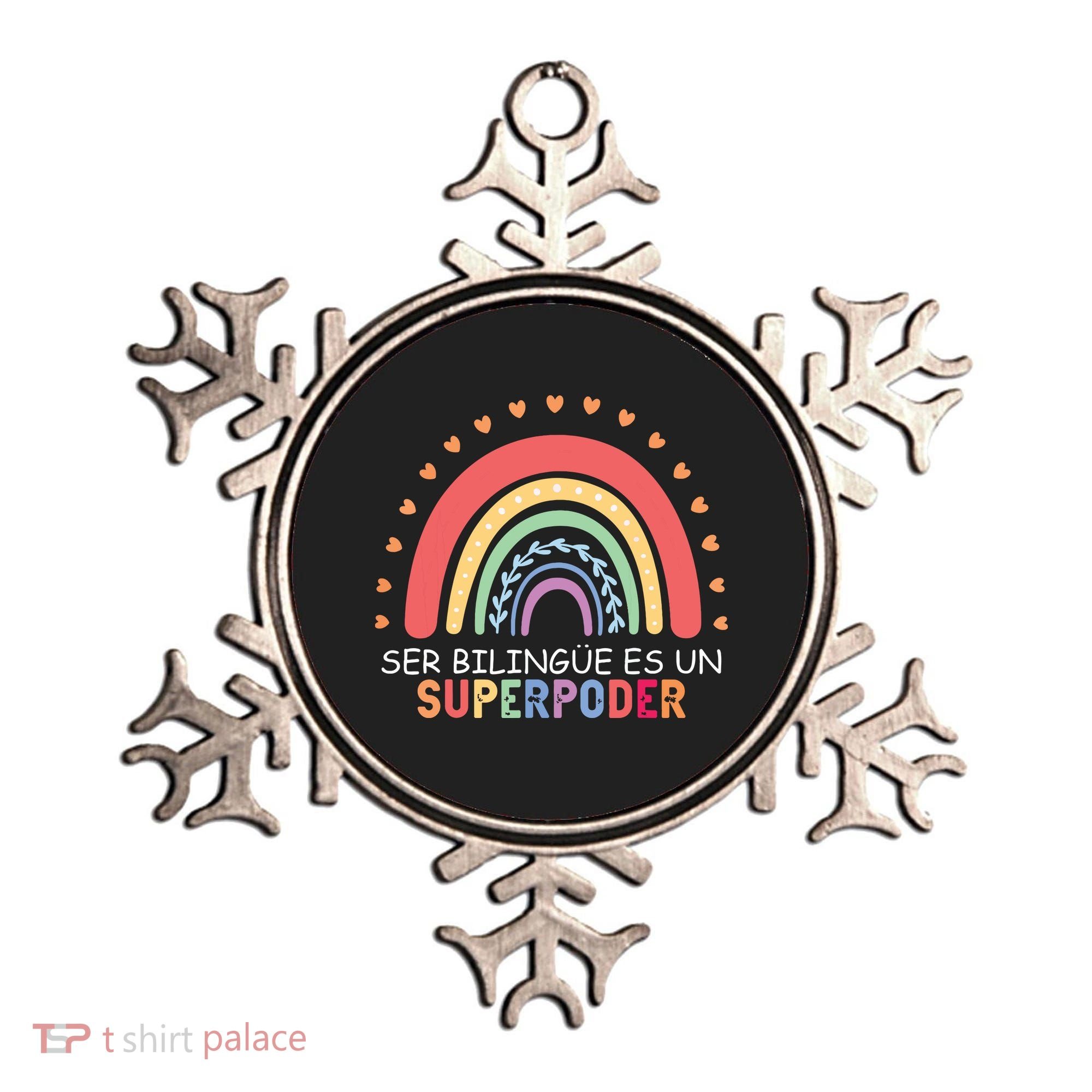 Ser Bilingue Es Un Superpoder Spanish Teacher Back To School Ornament