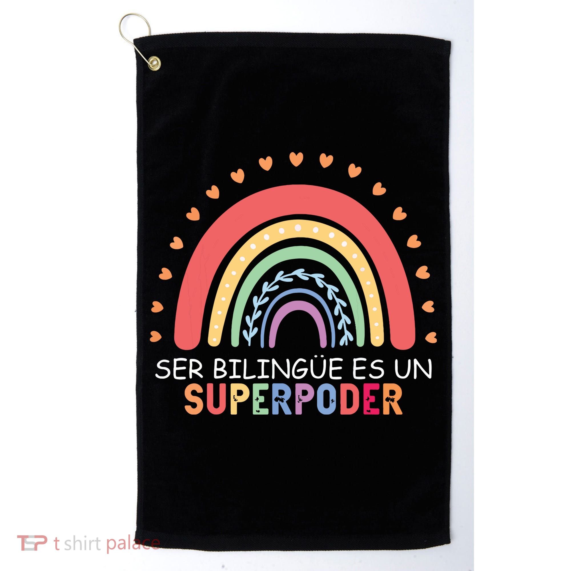 Ser Bilingue Es Un Superpoder Spanish Teacher Back To School Golf Towel