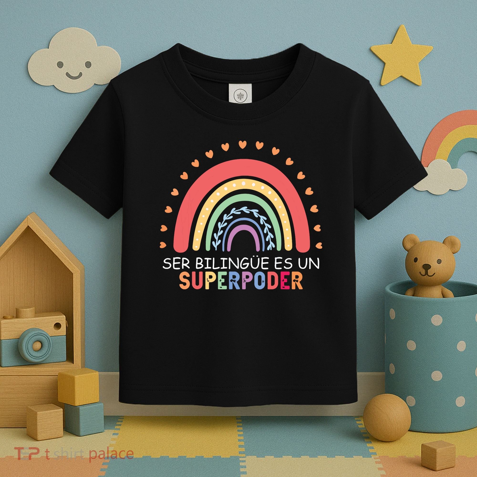 Ser Bilingue Es Un Superpoder Spanish Teacher Back To School Toddler T-Shirt