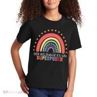 Ser Bilingue Es Un Superpoder Spanish Teacher Back To School Kids T-Shirt thumb 2