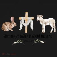 Silly Bunny Easter Is About The Lamb God Jesus Easter Day Faith Toddler Hoodie thumb 2
