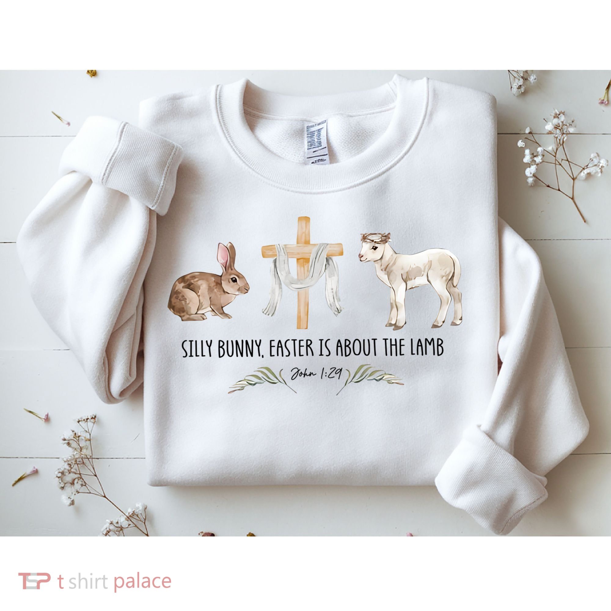 Silly Bunny Easter Is About The Lamb God Jesus Easter Day Faith Sweatshirt