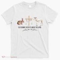 Silly Bunny Easter Is About The Lamb God Jesus Easter Day Faith T-Shirt thumb 0