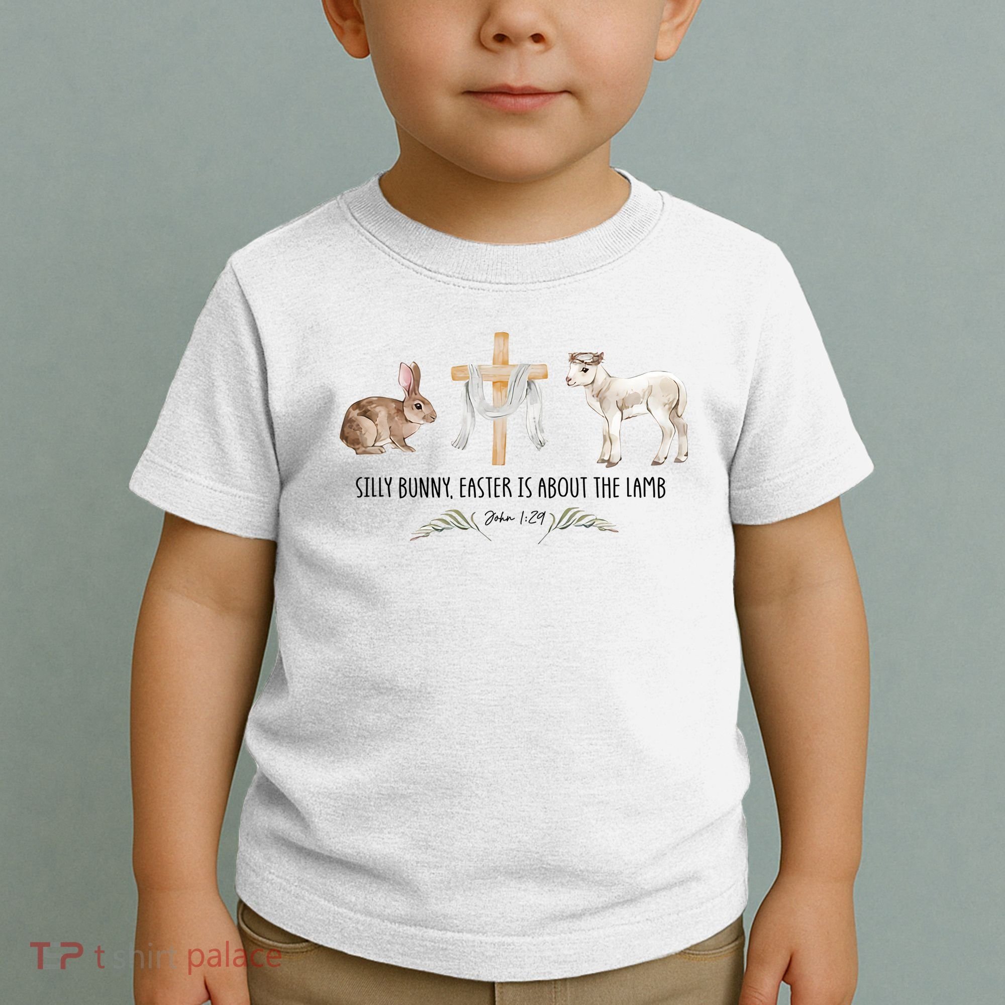 Silly Bunny Easter Is About The Lamb God Jesus Easter Day Faith Toddler T-Shirt