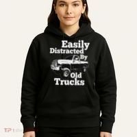 Square Body Easily Distracted By Old Trucks Squarebody Hoodie thumb 5