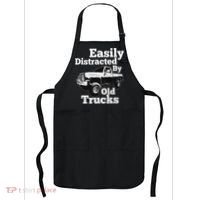 Square Body Easily Distracted By Old Trucks Squarebody Apron thumb 0