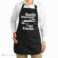 Square Body Easily Distracted By Old Trucks Squarebody Apron thumb 2