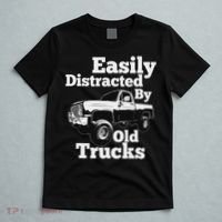 Square Body Easily Distracted By Old Trucks Squarebody T-Shirt thumb 5
