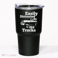 Square Body Easily Distracted By Old Trucks Squarebody Tumbler thumb 0