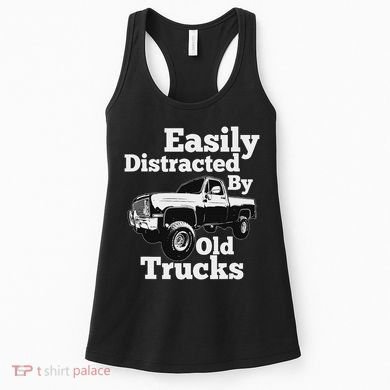 Square Body Easily Distracted By Old Trucks Squarebody Women's Tank Top