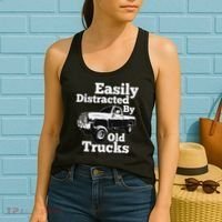 Square Body Easily Distracted By Old Trucks Squarebody Women's Tank Top thumb 2