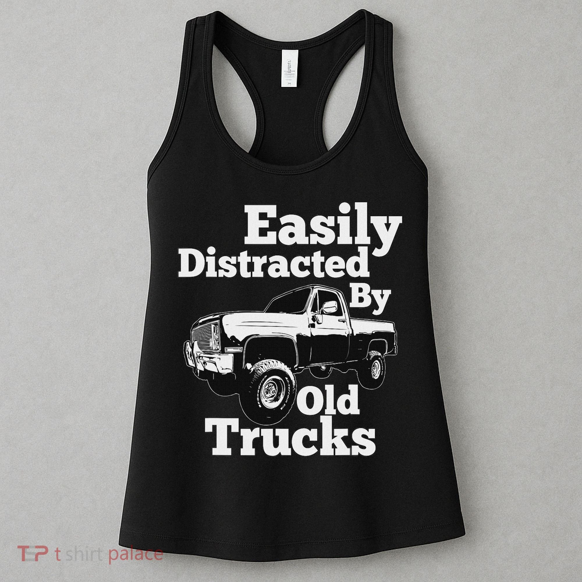Square Body Easily Distracted By Old Trucks Squarebody Women's Tank Top