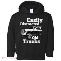 Square Body Easily Distracted By Old Trucks Squarebody Toddler Hoodie thumb 0