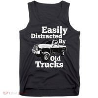 Square Body Easily Distracted By Old Trucks Squarebody Tank Top thumb 0