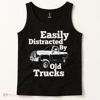 Square Body Easily Distracted By Old Trucks Squarebody Tank Top thumb 2