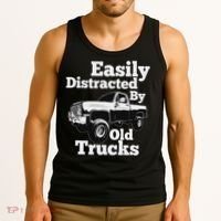 Square Body Easily Distracted By Old Trucks Squarebody Tank Top thumb 3